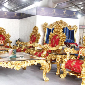 Bộ bàn ghế dát vàng