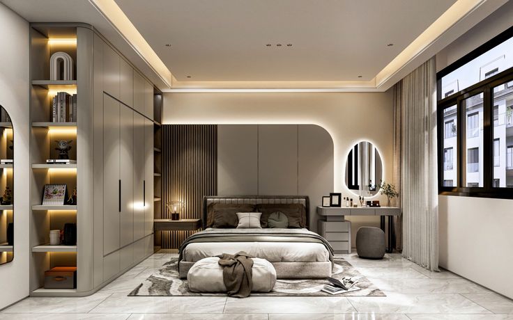 nội thất phòng ngủ tối giản